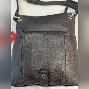 New Rosetti PEWTER Triple Play Bonnie Cross Body Bag, Cards Store In Front Flap